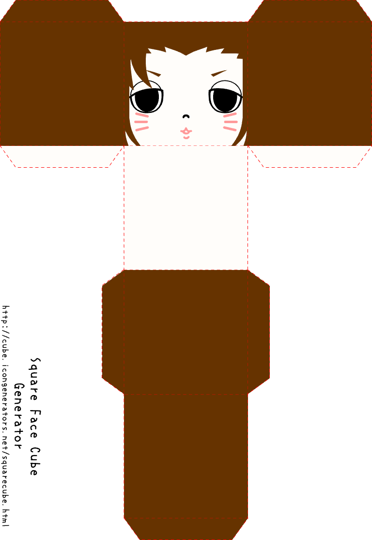 Square Face Cube Generator papercraft 2 - squarefacegenerator.app
